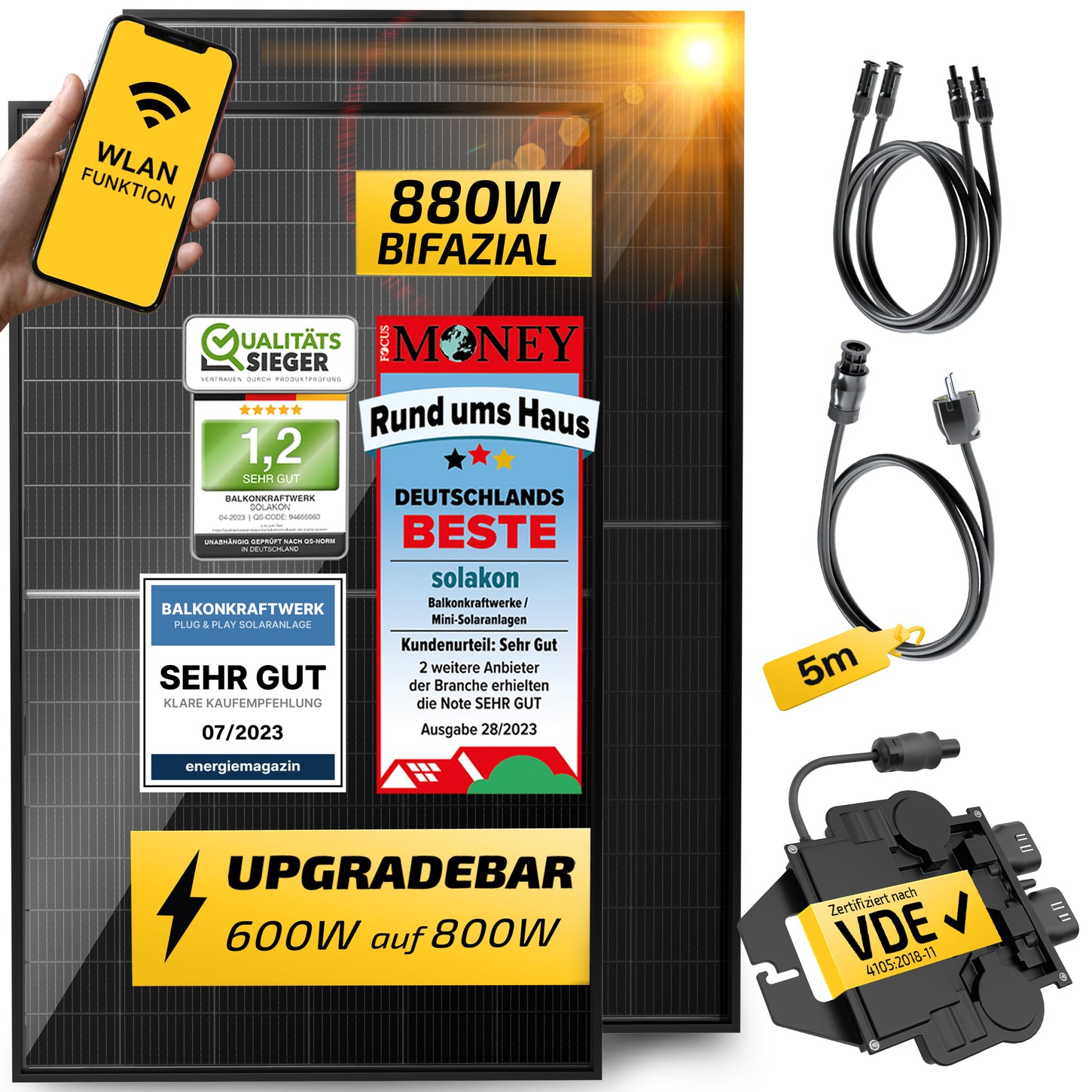 Balkonkraftwerk Basic 850W ohne Halterung