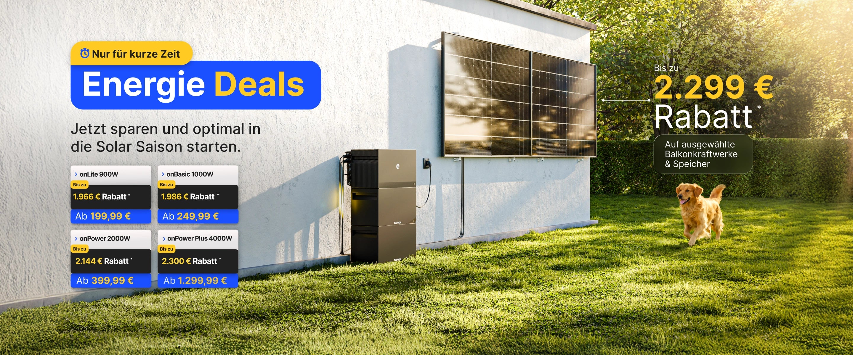 Solakon Energie Deals Rabattaktion mit Gutschein: Speicher Sets bis zu 1030 Euro günstiger + Rabattcode 15 Euro