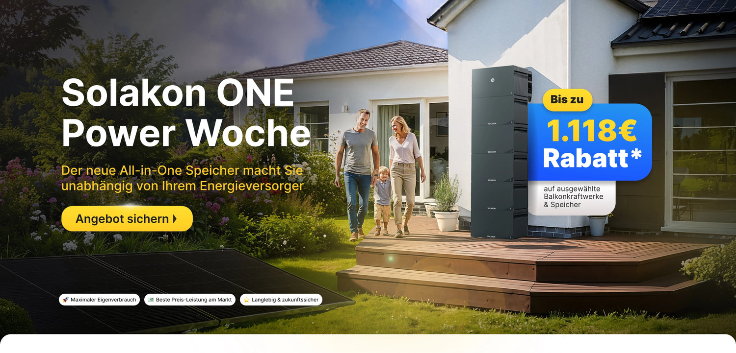 Solakon Sonnenstrom Rabattaktion mit Gutschein: Speicher Sets bis zu 1030 Euro günstiger + Rabattcode 15 Euro